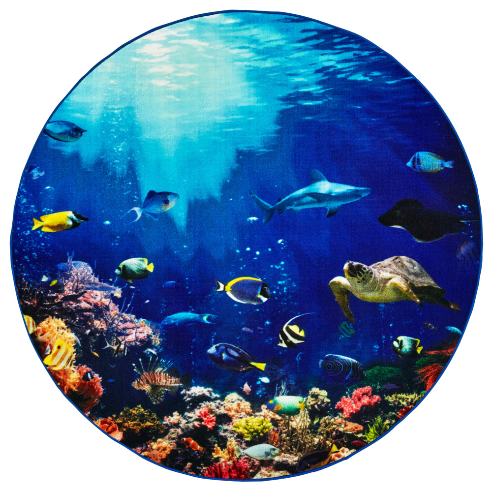 Carpets for Kids Pixel Perfect Collection Explore the Ocean Rug - 6' x 9'