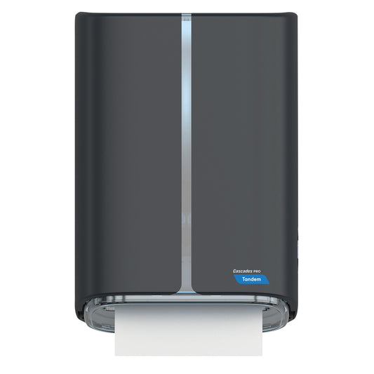 Cascades PRO Tandem Mechanical No-Touch Paper Towel Dispenser - Dark Grey