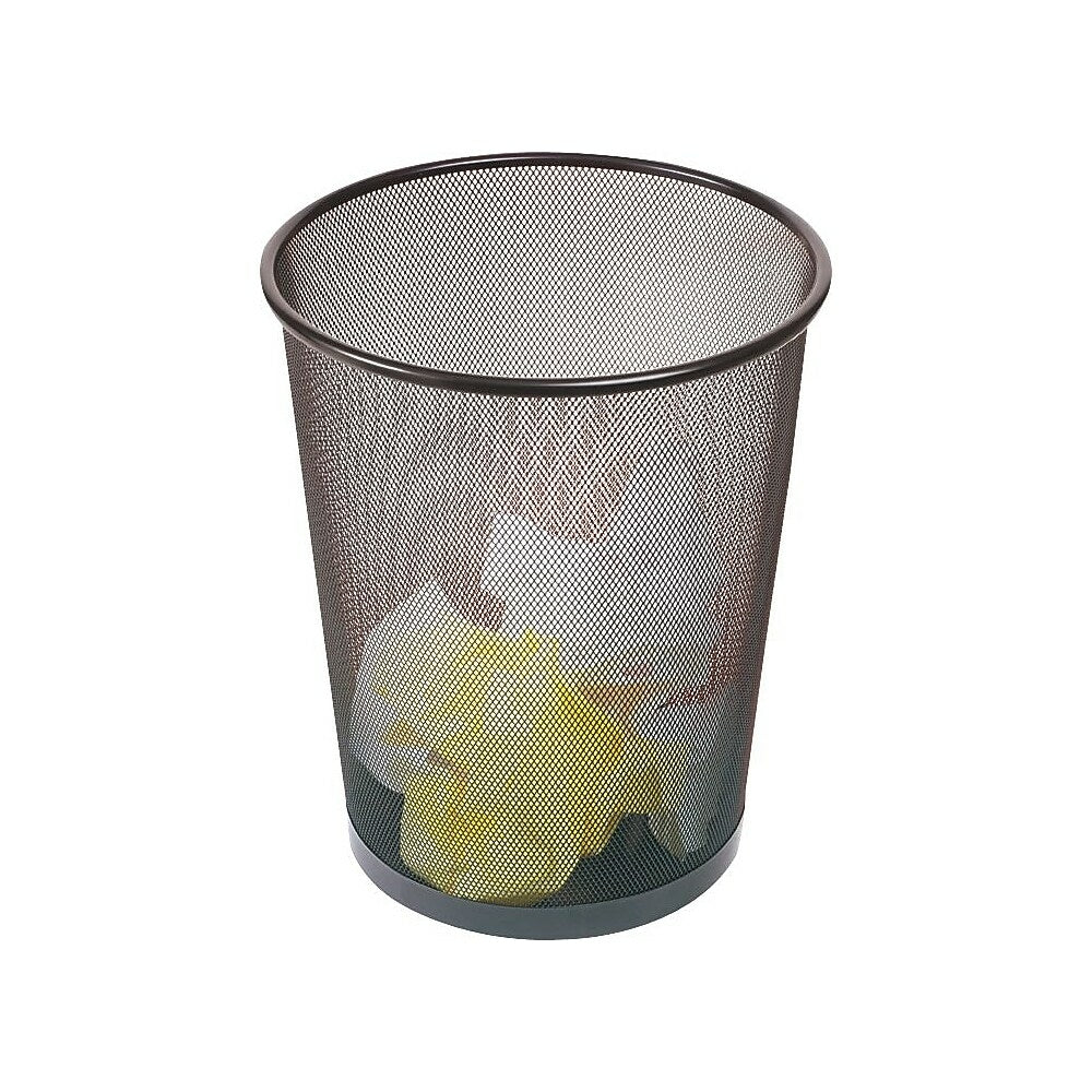 Staples Metal Mesh Wastebasket - 17 L/4.5 Gal - Black