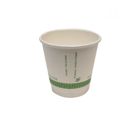Eco-Packaging Compostable Double-Wall 8oz Hot Cup - 500 Pack
