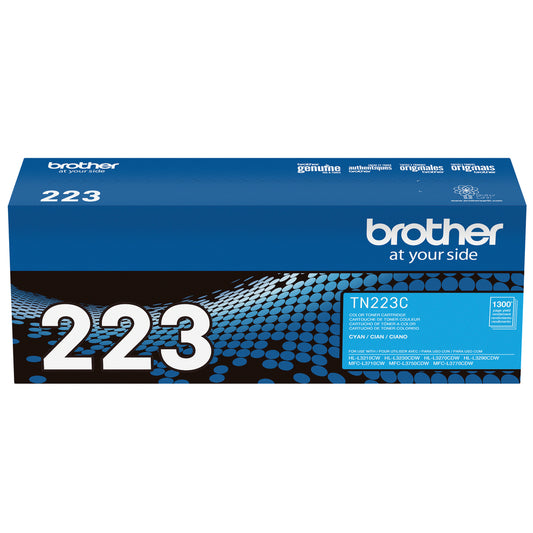 Brother TN223 Cyan Toner Cartridge, Standard Yield