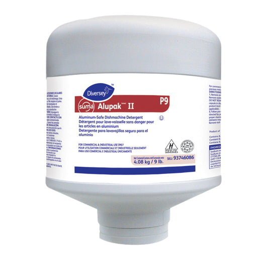 Diversey Suma Alupak II - Détergent à vaisselle sans danger pour l'aluminium - 4,08 kg/ 9 lb - paquet de 4