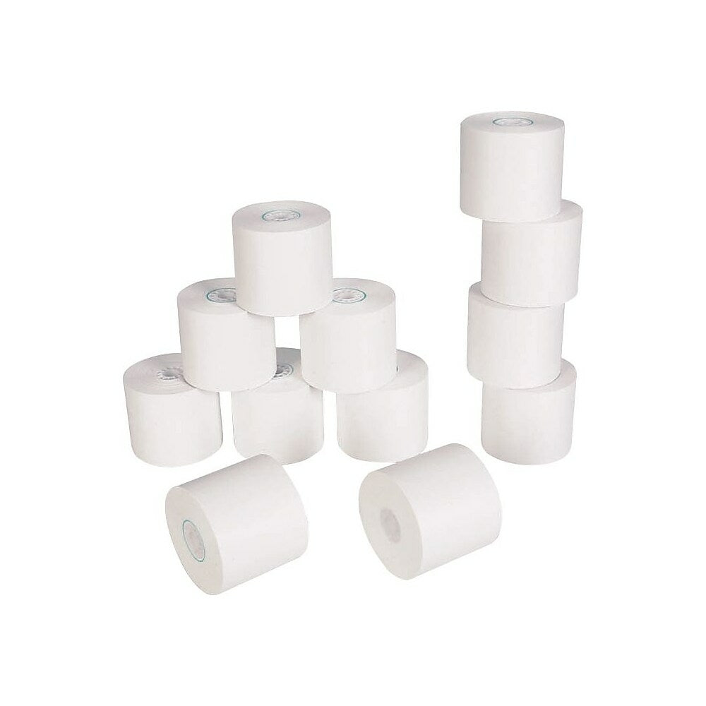 Rouleau de papier Staples, 1 pli, 1-3/4" x 125', paquet de 12, blanc