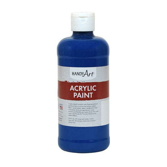 Handy Art Acrylic Paint, Ultramarine Blue, 473ml.