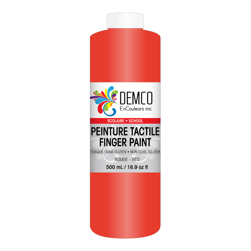DEMCO EnCouleurs Inc School Fingerpaint - 500 mL - Red