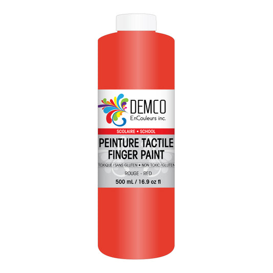 DEMCO EnCouleurs Inc School Fingerpaint - 500 mL - Red