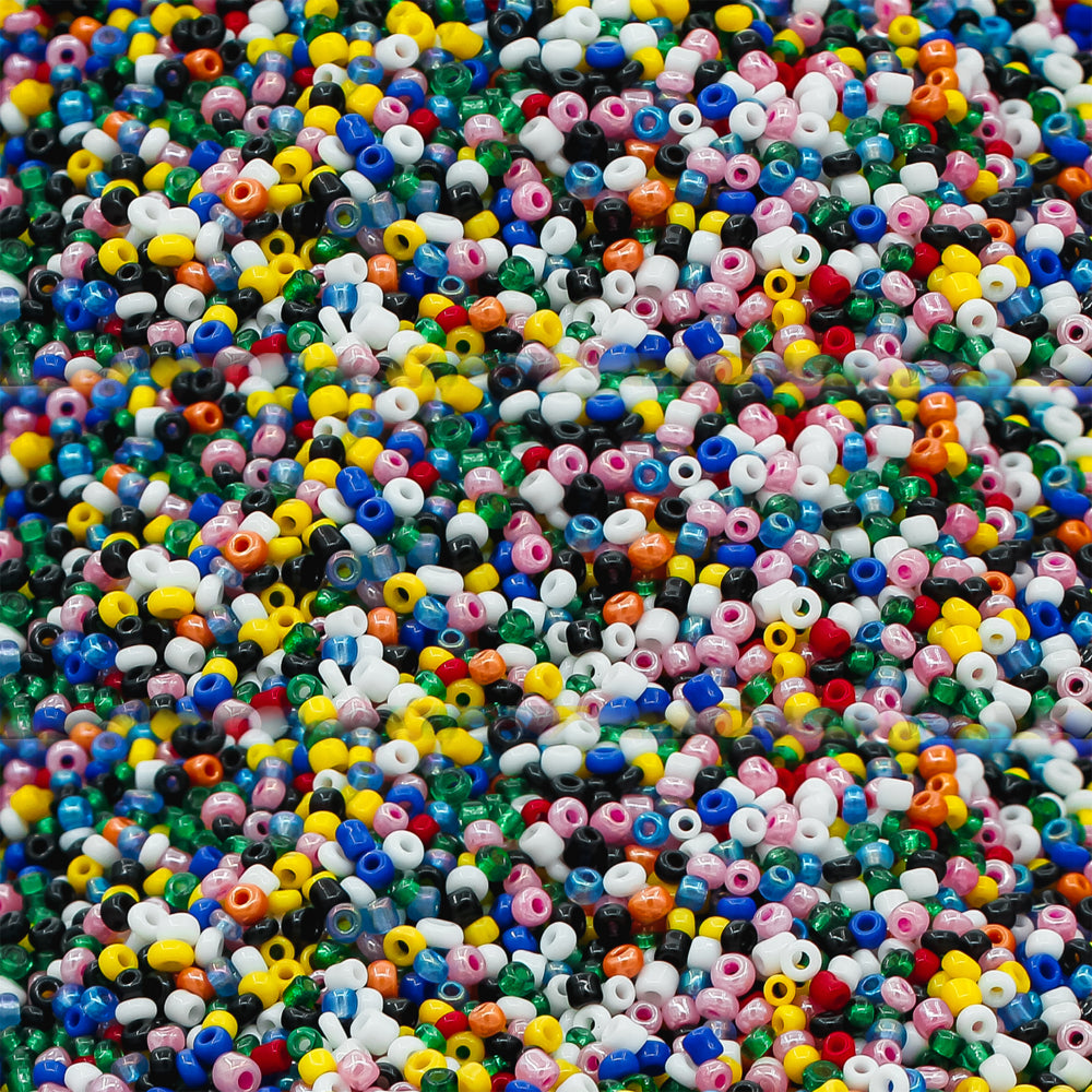 Perles de rocaille en verre, 500 g/sachet