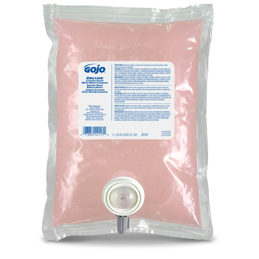 Recharge de savon lotion Gojo Deluxe avec hydratants pour distributeur NXT - 1000 ml