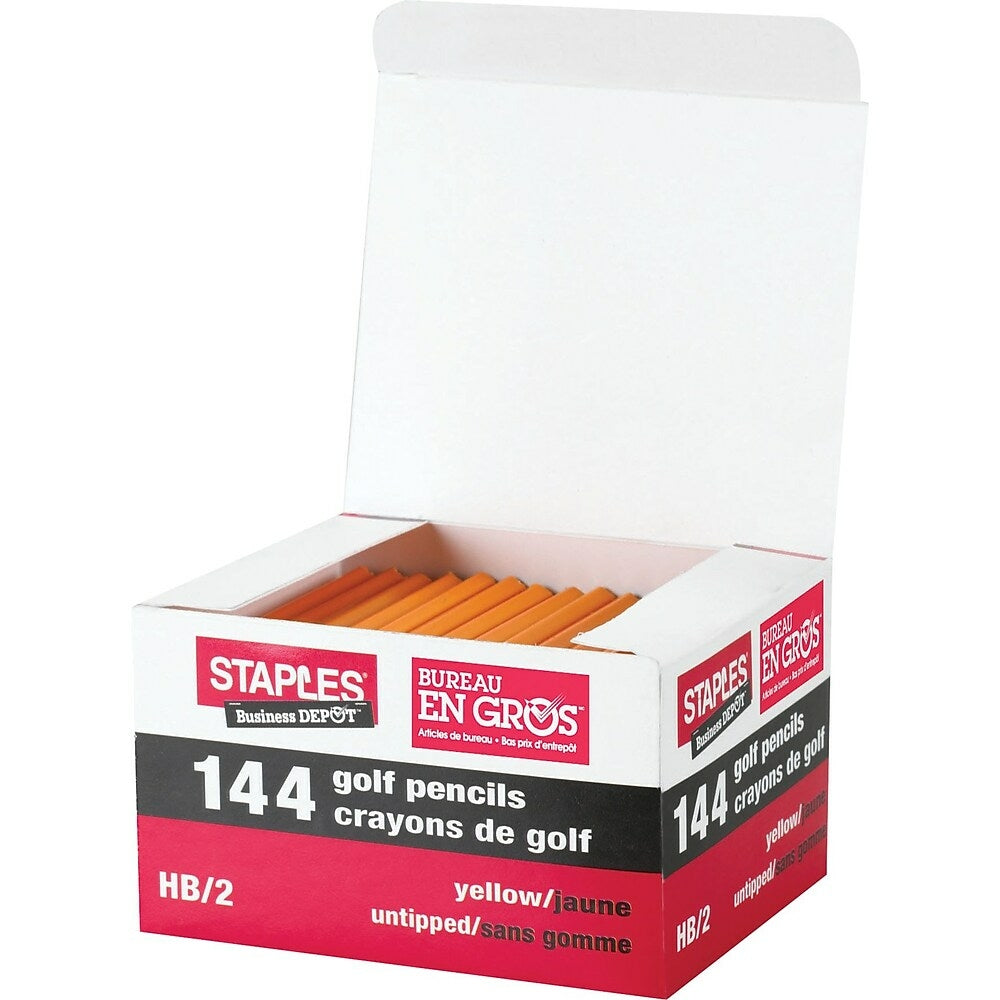 Crayons à papier jaunes HB Staples Golf - Paquet de 144