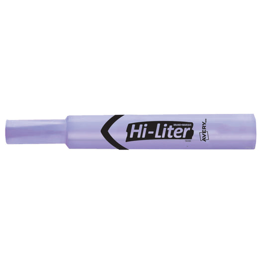 Avery Hi-Liter Desk Style Water-Based Ink Highlighter - Chisel Tip - Fluorescent Purple - 12 Pack