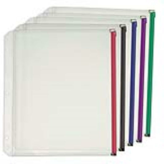 Cardinal Expanding Zipper Binder Pockets, 1/2", 5 Pack