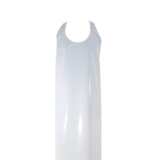 Tablier jetable en polyéthylène Wayne Safety - 35" x 45" - 5 mm - Blanc - Paquet de 120