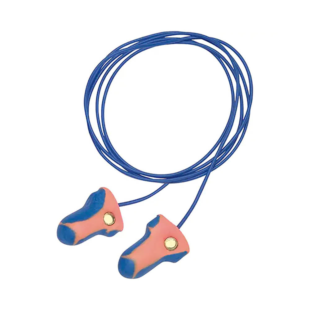 Honeywell Laser Trak Detectable Foam Earplugs - Blue/Pink - 100 Pairs/Pack