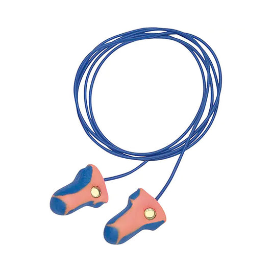Bouchons d'oreilles en mousse détectables Honeywell Laser Trak - Bleu/Rose - 100 paires/paquet