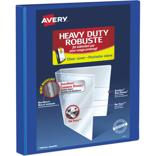 Classeur à anneaux en D robuste Avery, capacité de 2,5 cm (1 po) - Bleu Pacifique