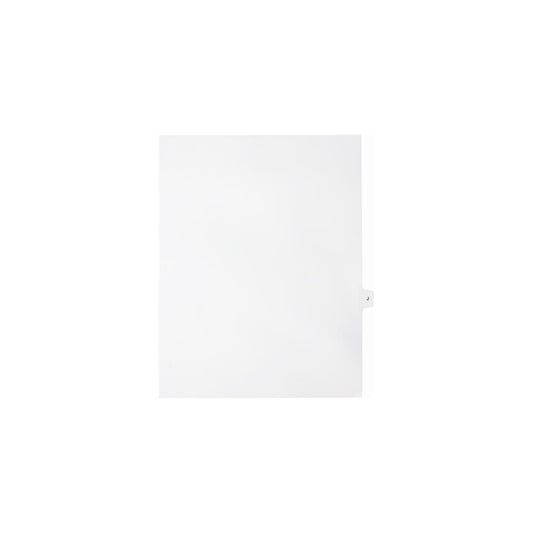 Onglets Sterling Alpha Singles, lettre J, blancs, format lettre, coupe 1/15e, paquet de 25