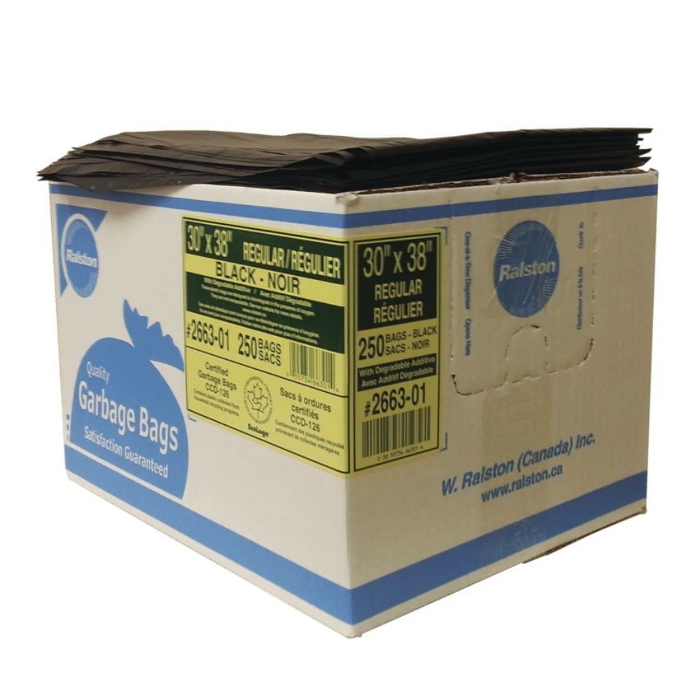 Ralston 2600 Series EcoLogo Industrial Garbage Bags - Regular - 30" x 38" - 250 Pack