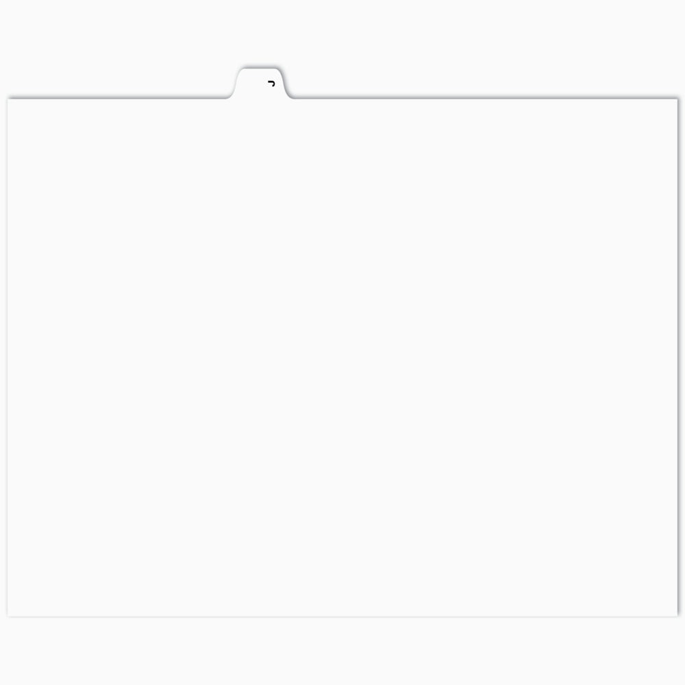 Southwest Bindings Custom J Binder Divider Tab - Unpunched - White - 25 Pack
