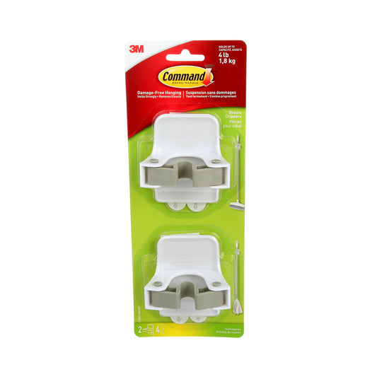 Command Broom Grippers - 2 Pack