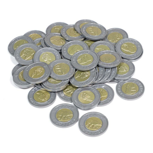 Learning Resources Canadian Toonies - Play Money, 50/pkg