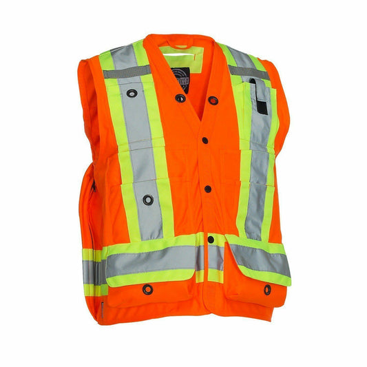 Gilet de sécurité haute visibilité Forcefield pour géomètre - 3XL - Orange vif