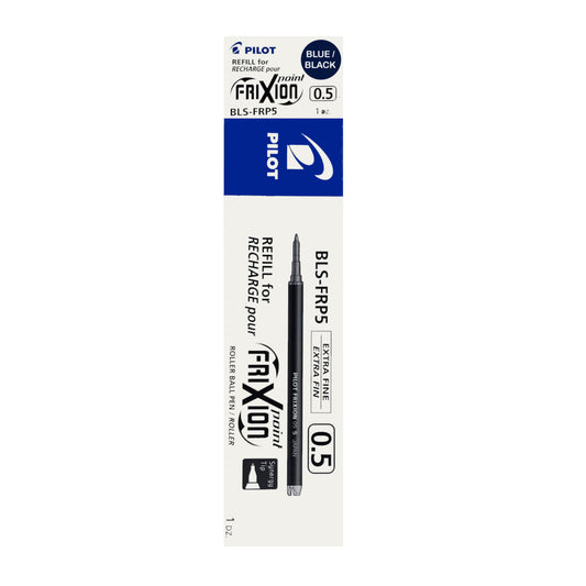 Pilot Frixion Point and Frixion Point Clicker Pen Refills - Erasable Gel Ink - Extra Fine Point - 0.5 mm - Blue/Black - 12 Pack