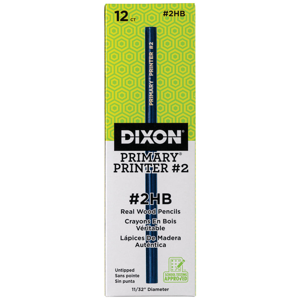 Dixon Primary Printer #2 Pencils - 12 Pack