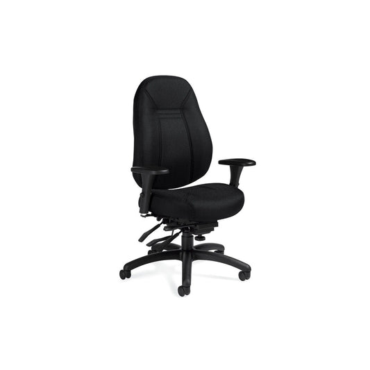 Global ObusForme Comfort Medium Back Multi-Tilter Chair with Casters - Jenny Ebony