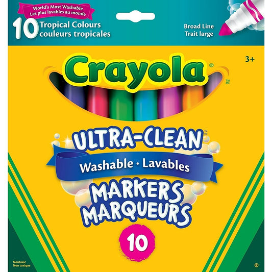 Marqueurs lavables Crayola Tropical, paquet de 10