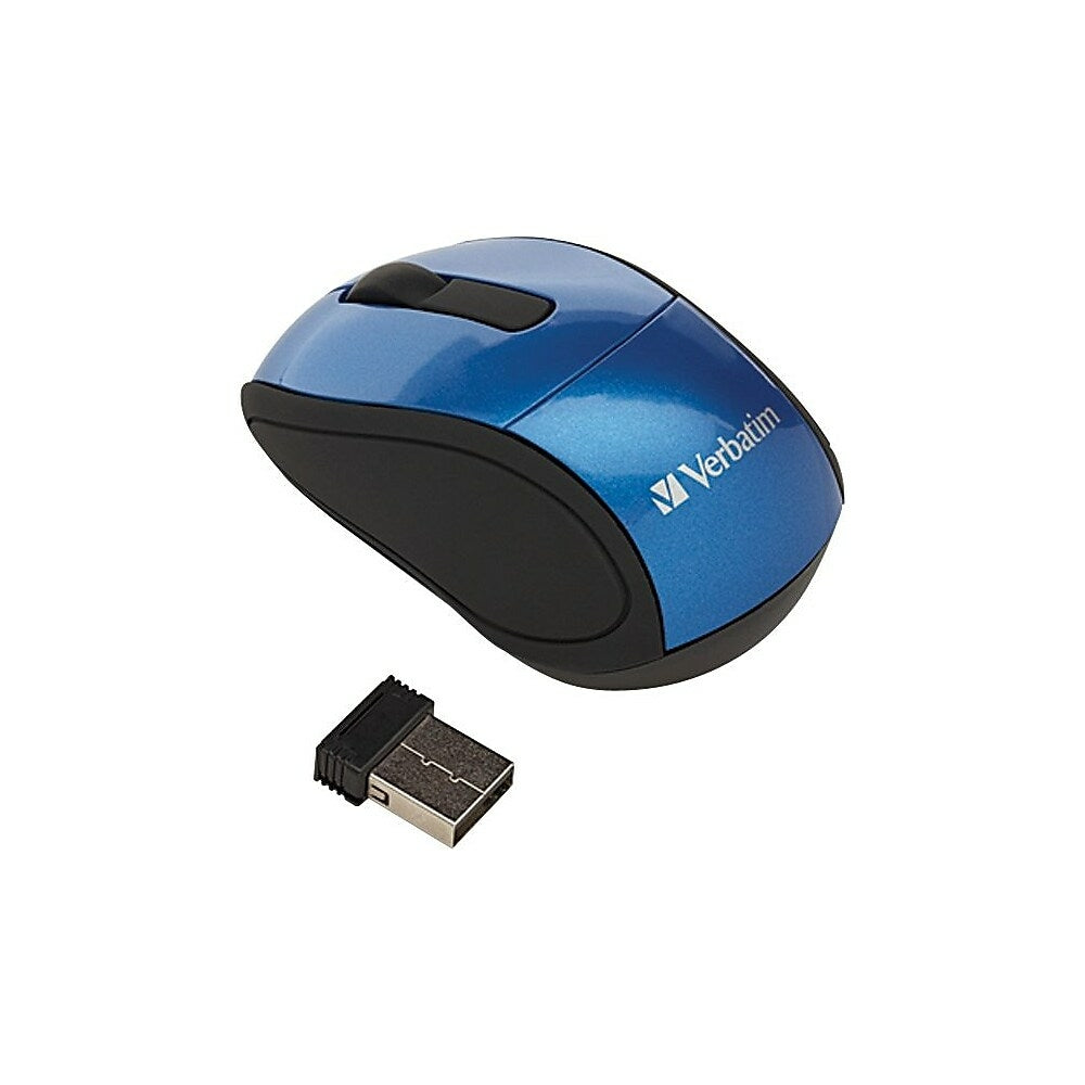 Verbatim Wireless Mini Travel Optical Mouse - Blue
