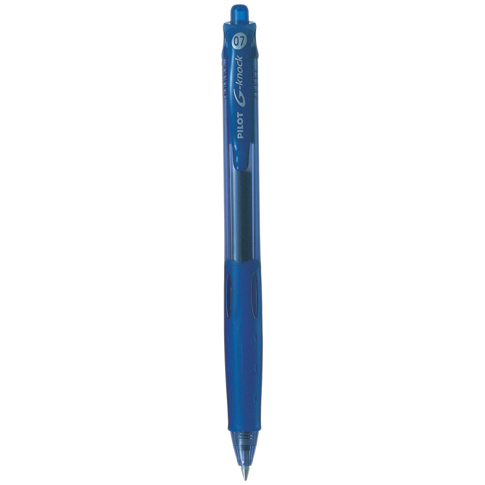 Stylo roller rétractable Pilot G-Knock BeGreen à encre gel - 0,7 mm - Bleu