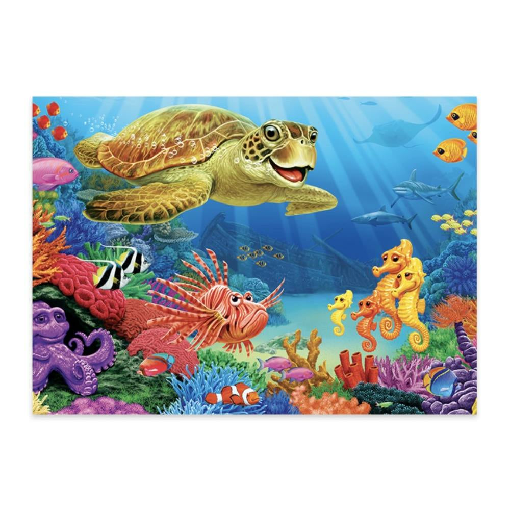 Puzzle tortue sous-marine Outset Media 35 pièces - 35,56 x 25,40 cm