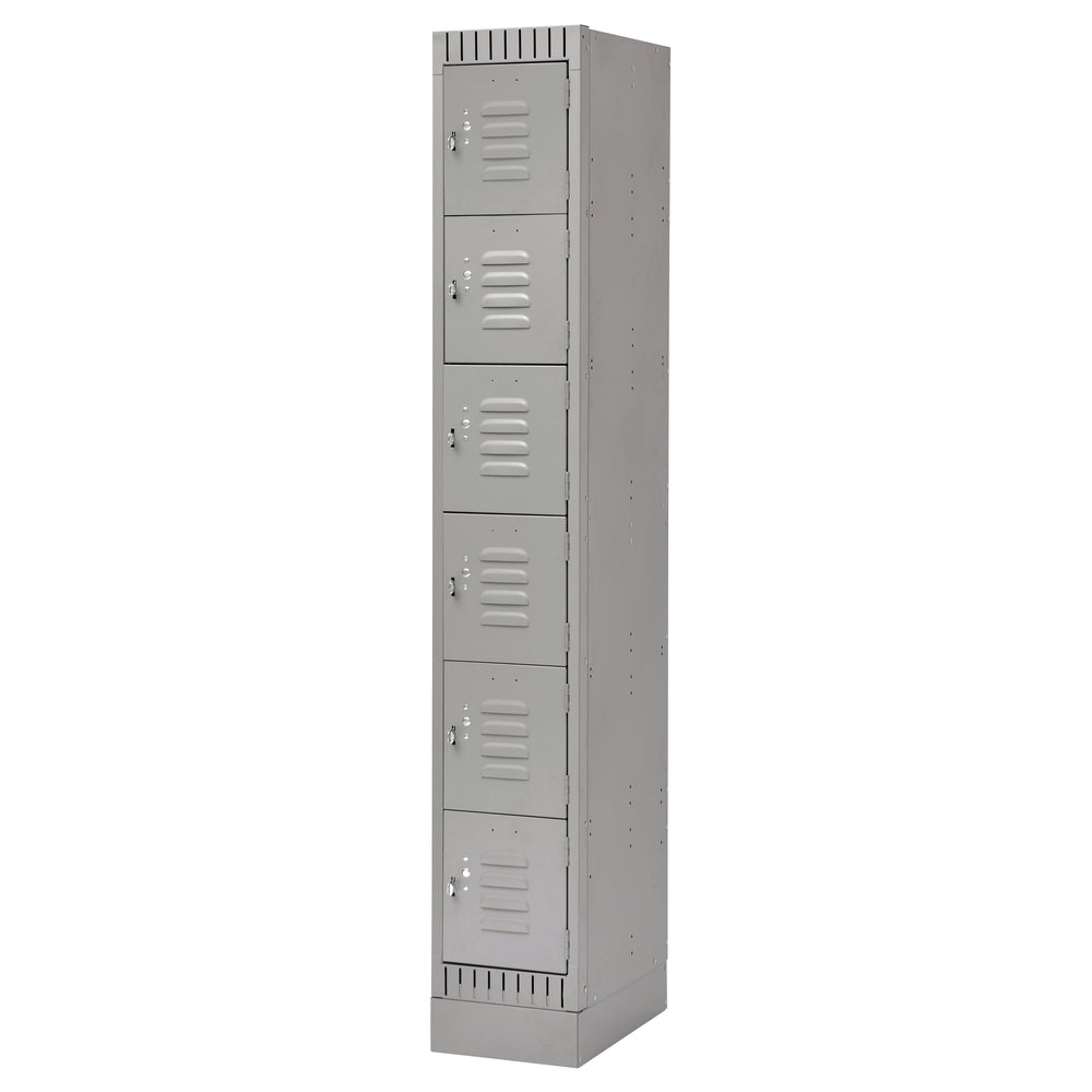 Casier à 6 niveaux Kleton - 30,5 cm (L) x 45,7 cm (l) x 193 cm (H) - Gris