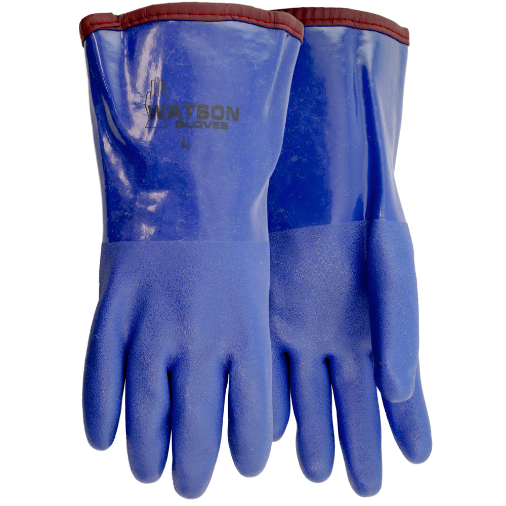 Watson Gloves Frost Free Extreme Cold PVC Gloves - Medium - Blue