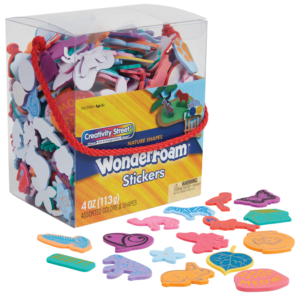 Creativity Street WonderFoam Sticker Box, 3D Nature, Assorted Sizes, 113g (4 oz.)