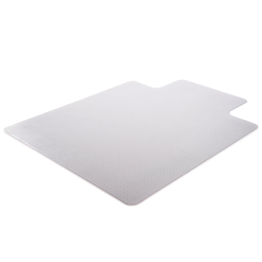 Deflecto Earth Source Commercial Pile Chair Mat with Lip - 45" x 53" - Clear