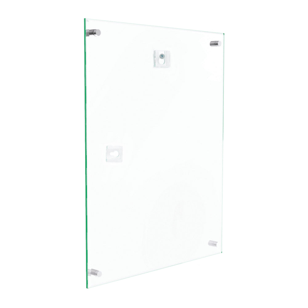 Deflecto Wall Mount Beveled Edge Sign Holder - 8 1/2" x 11" - Green Tinted Border