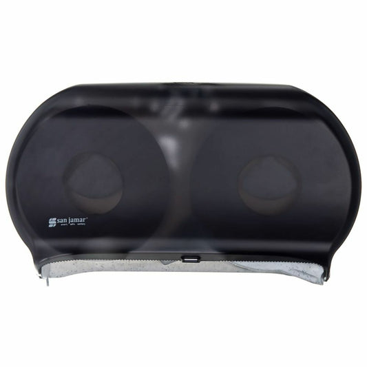 San Jamar Jumbo Bath Tissue Dispenser - Double Roll - 11.8" L x 5.5" W x 12.3" H - Black