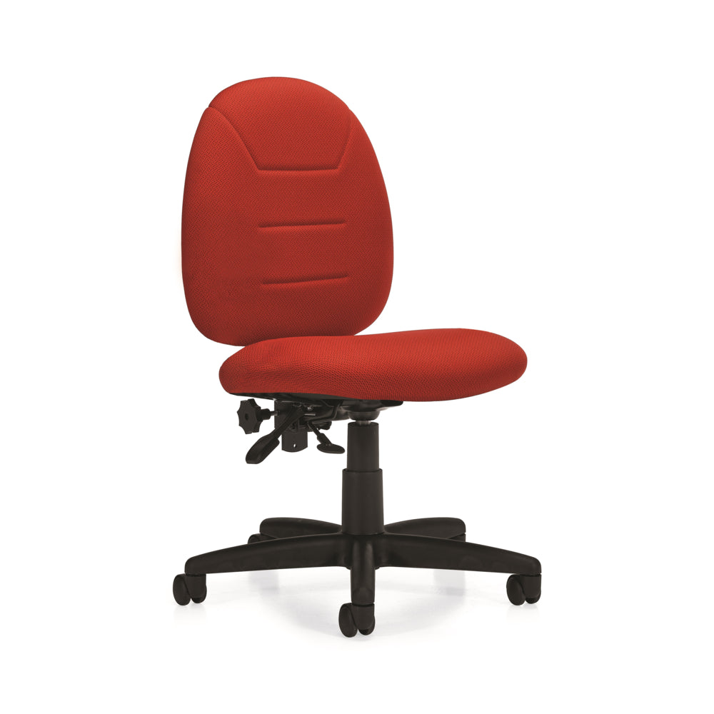 Global ErgoComfort Armless Low Back Posture Task Chair - Red