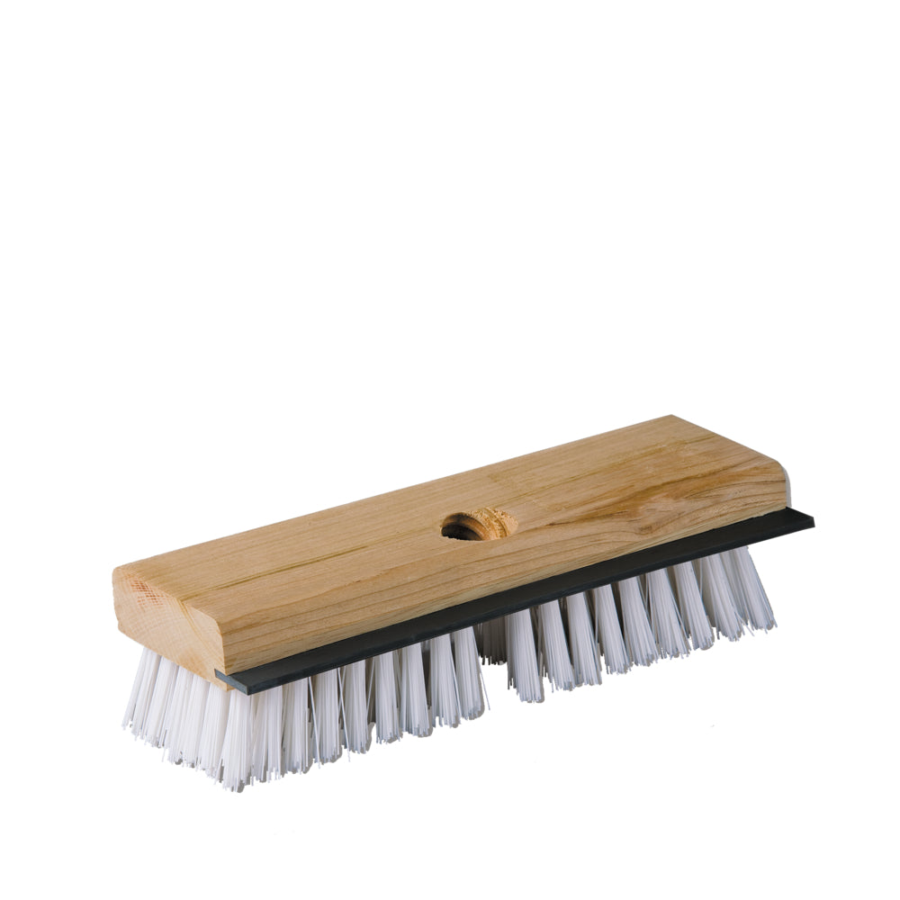 Vileda Polypropylene Utility Deck Scrub Brush with Squeegee - White