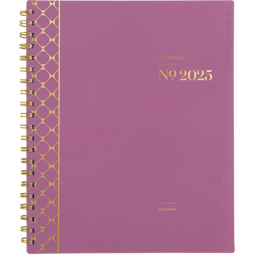 Cambridge 2025 WorkStyle Balance Weekly/Monthly Planner - 11" H x 8-1/2" W - Red Violet - Bilingual