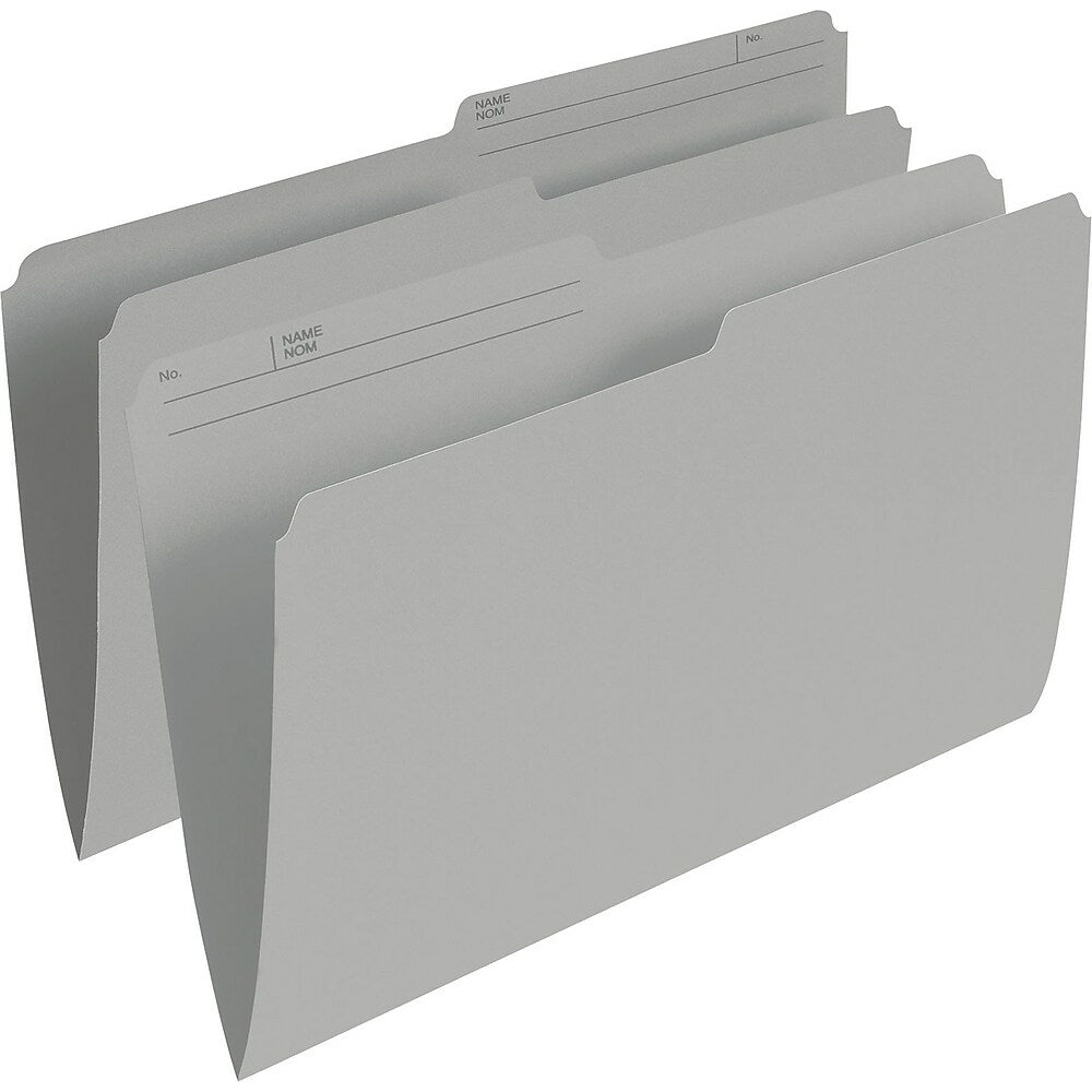 Staples Grey File Folders - Legal Size - 100 Pack