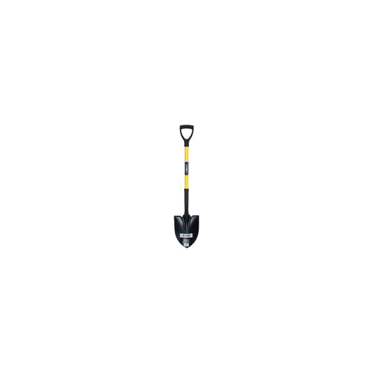 Aurora Tools Standard-Duty Round Point Shovel, D-Grip Handle