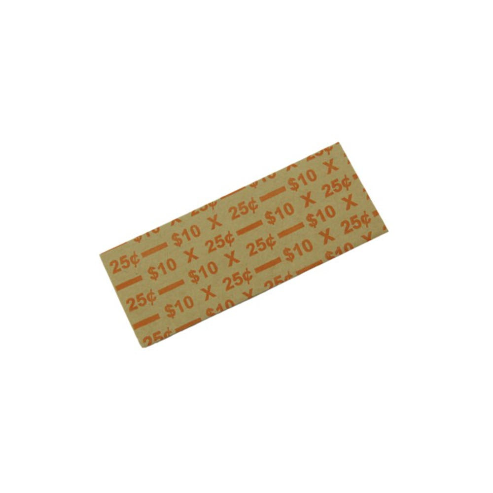 Emballage tubulaire plat Northern Specialty pour pièces de monnaie - 25 cents - Paquet de 1 000