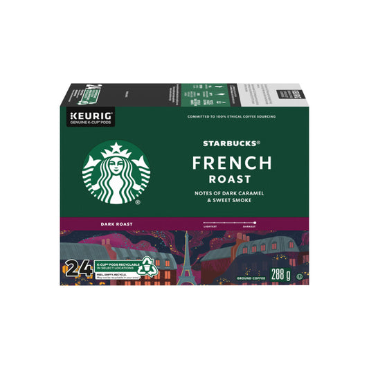 Starbucks French Roast Coffee K-Cup Pods - 24 Pack