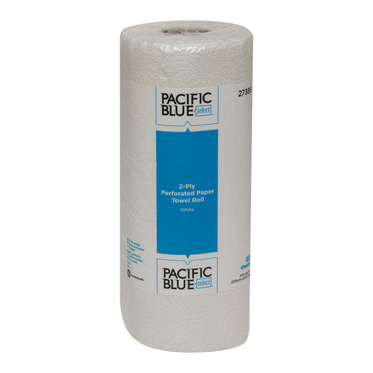 Rouleau d'essuie-tout perforé double épaisseur Georgia-Pacific Pacific Blue Select - Blanc - Paquet de 30