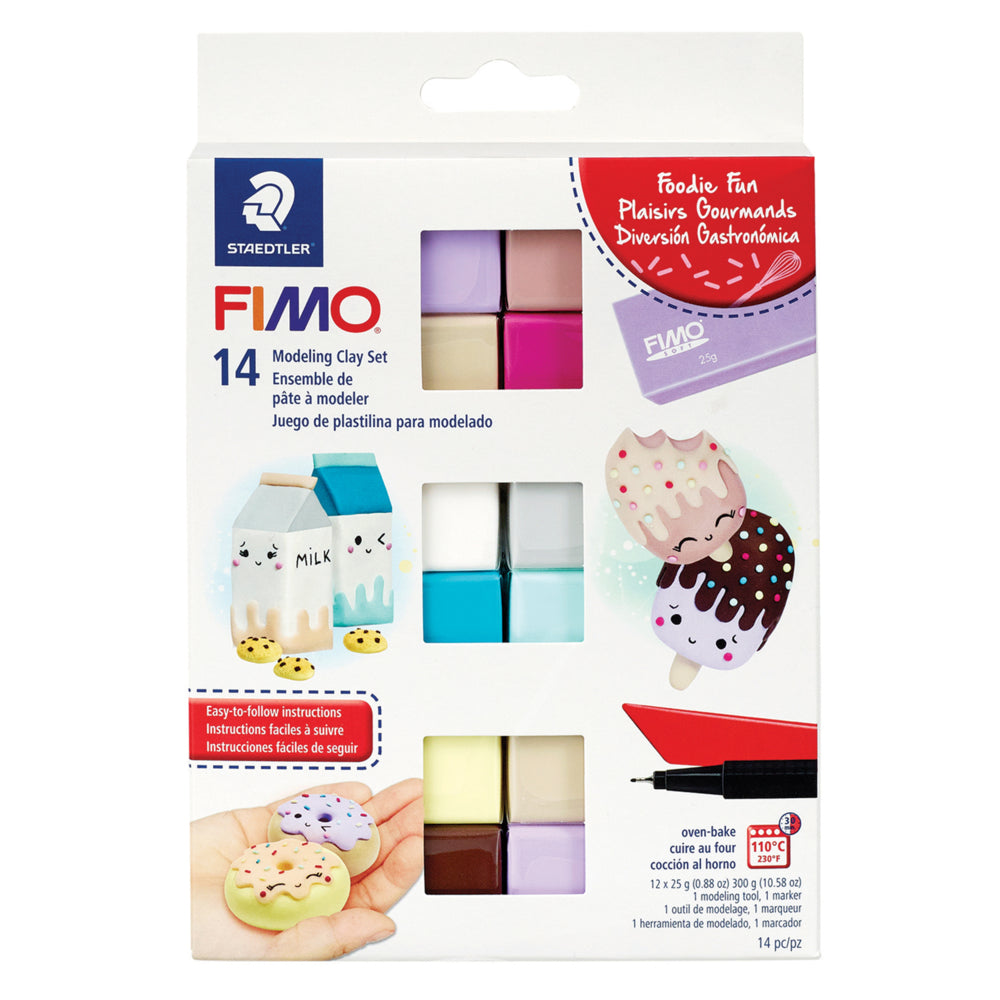 Coffret de pâte à modeler Staedtler FIMO Foodie Fun - Assortiment - Lot de 14