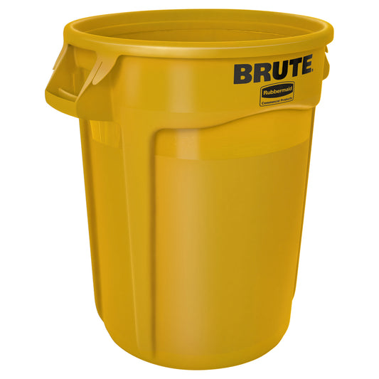 Rubbermaid Brute Seamless 32 Gallons Container Waste Receptacle - Yellow