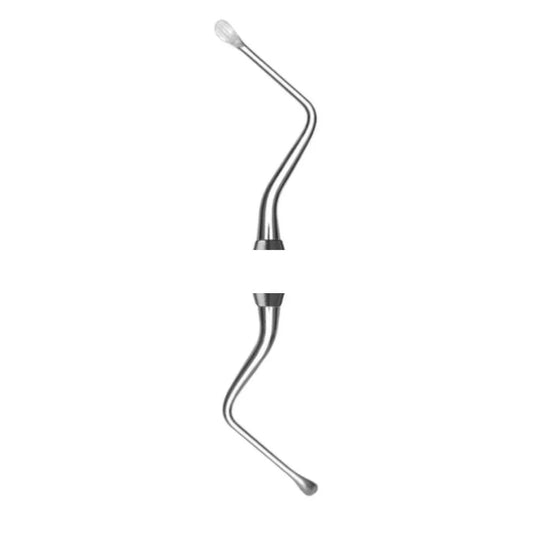 10 Miller Surgical Curette 2.9 mm, Double-Ended Medium Spoon for Socket and Cyst Debridement