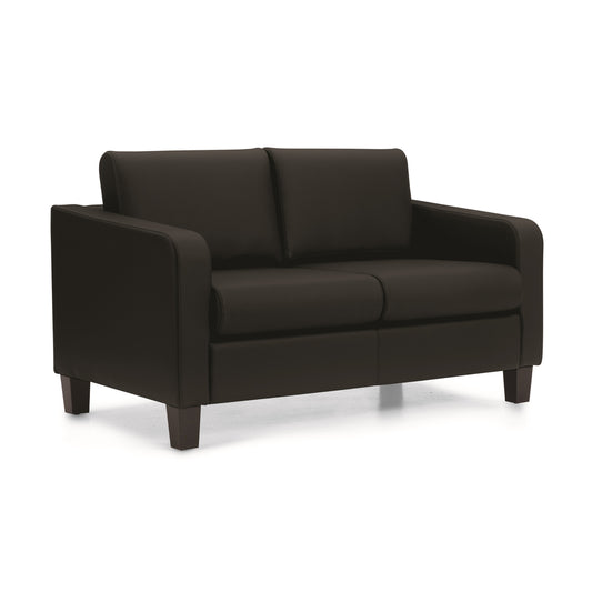 Offices to Go Suburb 2 Seat Sofa - Bonded Leather - Black